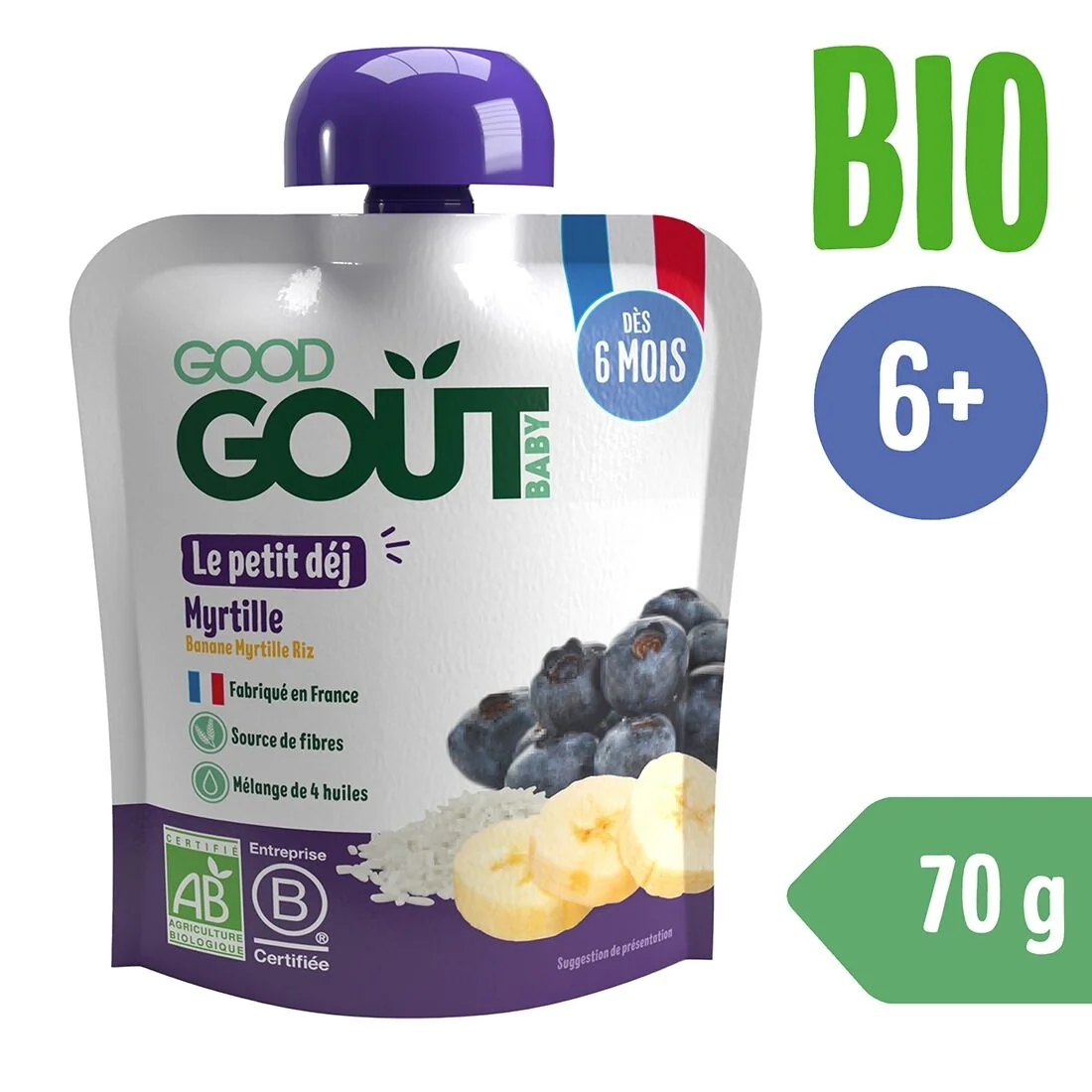 Good Gout BIO Borůvková snídaně 6m+ kapsička 70 g