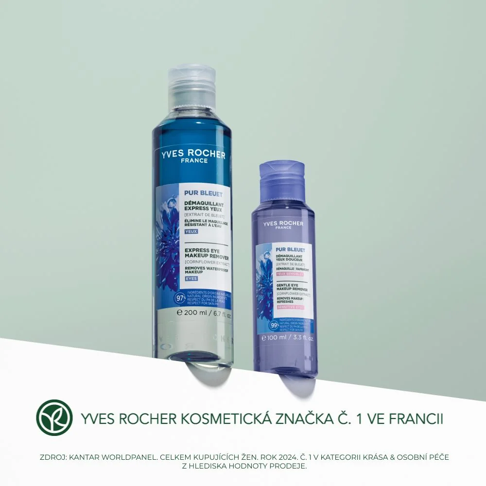 Yves Rocher Pur Bleuet Jemný odličovač s chrpou na citlivé oči 100 ml
