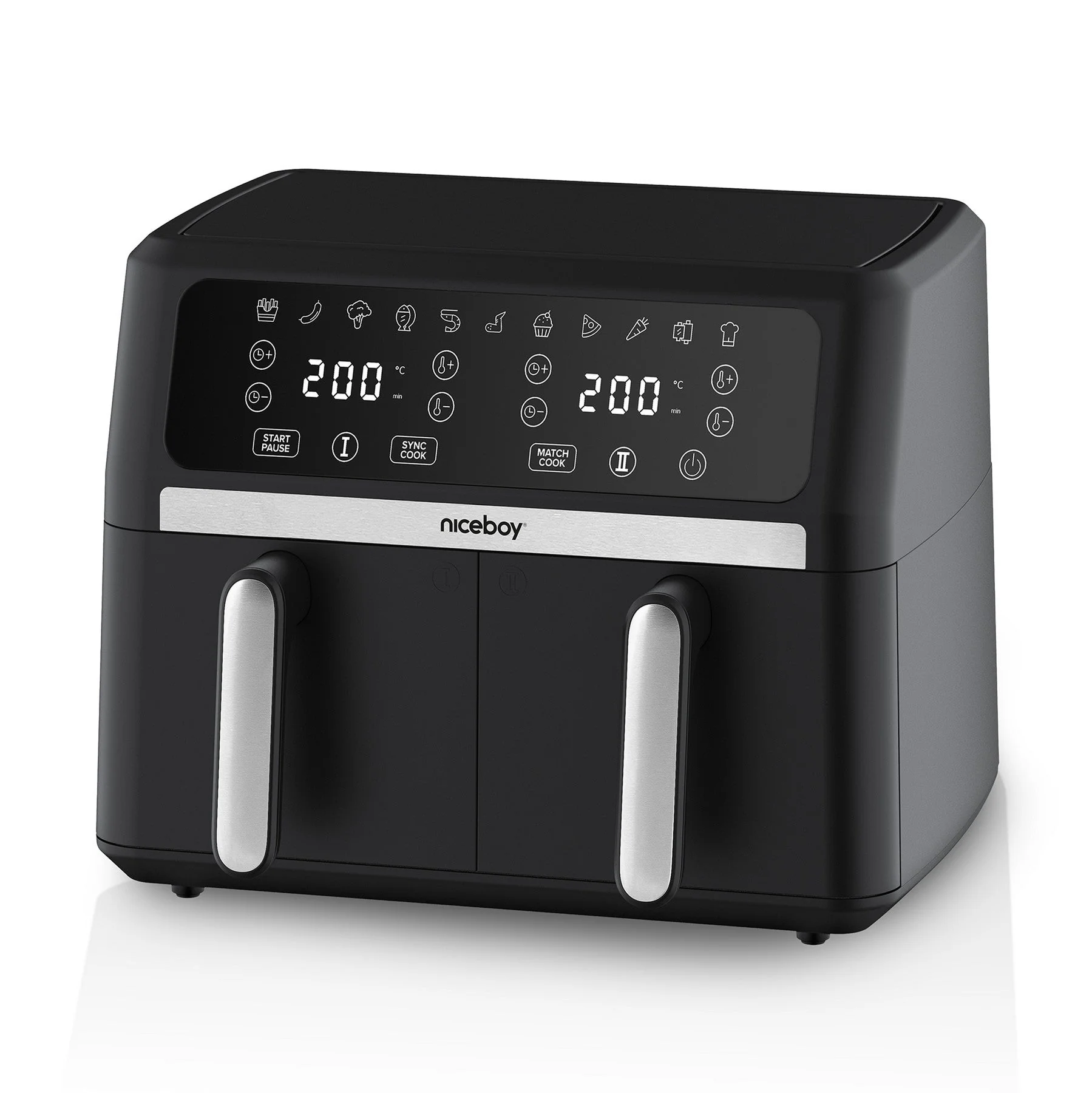 Niceboy Horkovzdušná fritéza AirFryer DUO 2 koše