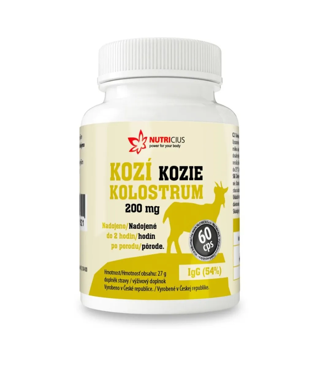 Nutricius Kozí kolostrum 200 mg IgG 54% 60 kapslí