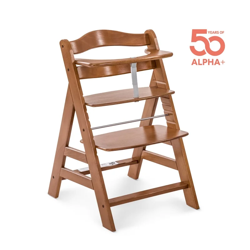 Hauck Alpha+ dřevěná židle, walnut
