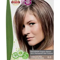 NATURIGIN Organic Based 100% Permanent Hair Colours Dark Golden Copper Blonde 6.0