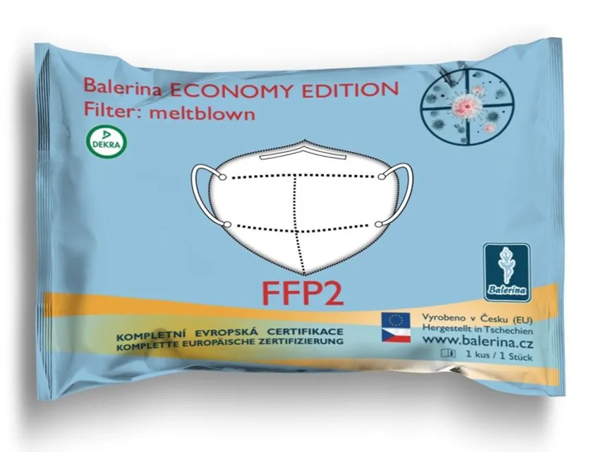 Balerina Respirátor PFHM722 FFP2 NR economy edition 1 ks bílý