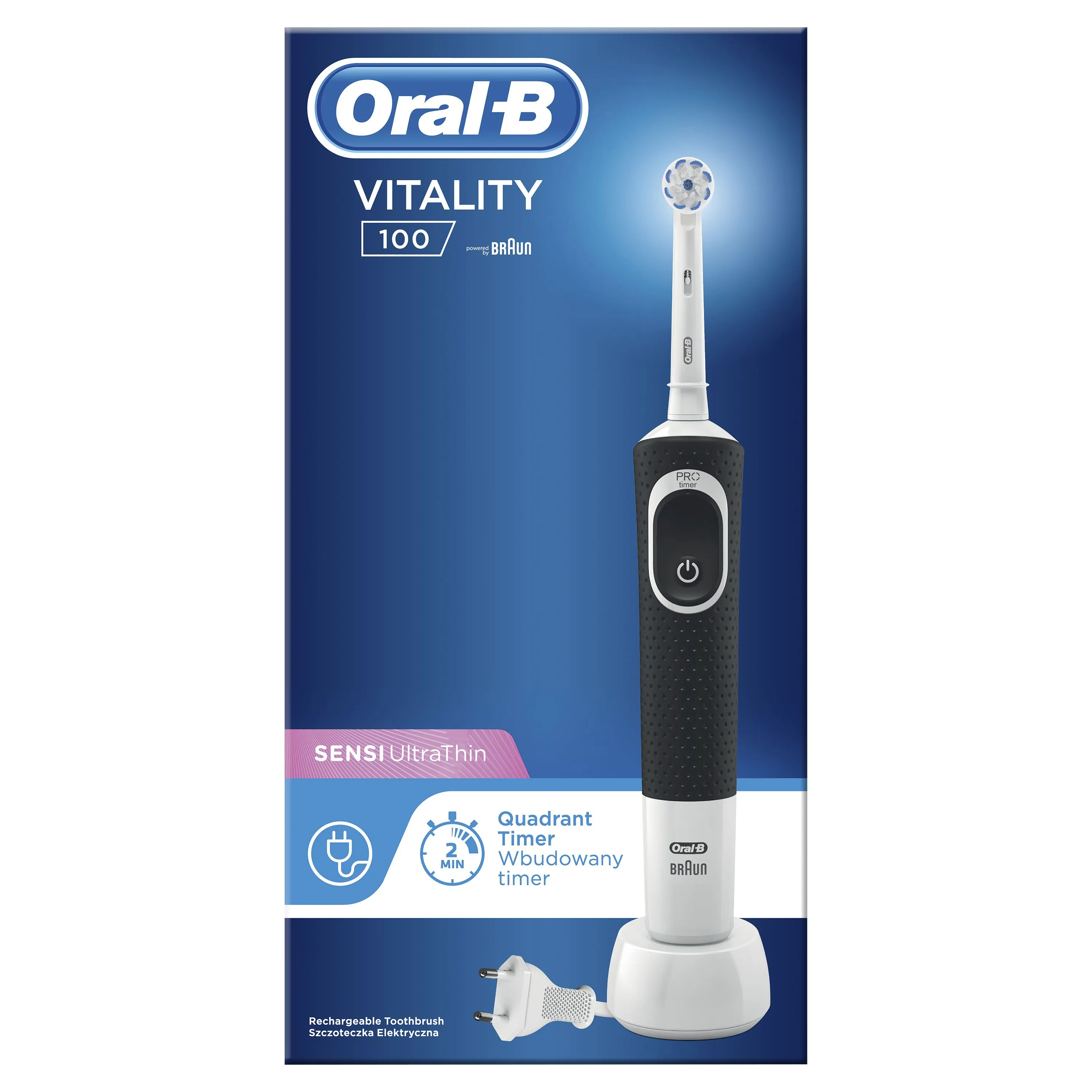 Oral-B Vitality 100 Sensitive Black elektrický zubní kartáček