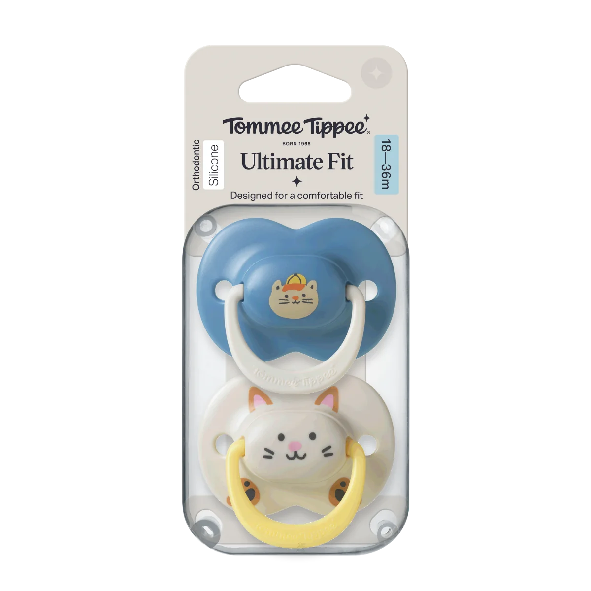Tommee Tippee Silikonový dudlík Ultimate Fit Deco Boy 18-36m 2 ks více barevných variant
