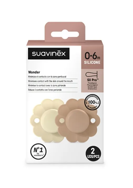 Suavinex Wonder Dudlík 0-6m 2 ks whitecap+cork