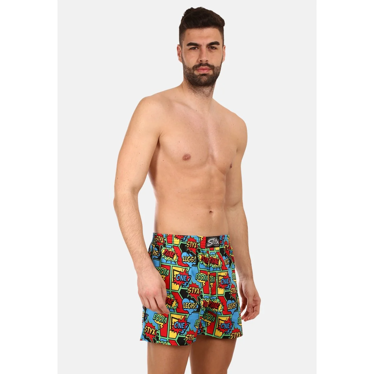 Styx Pánské trenky premium art klasická guma boom (AP955) L