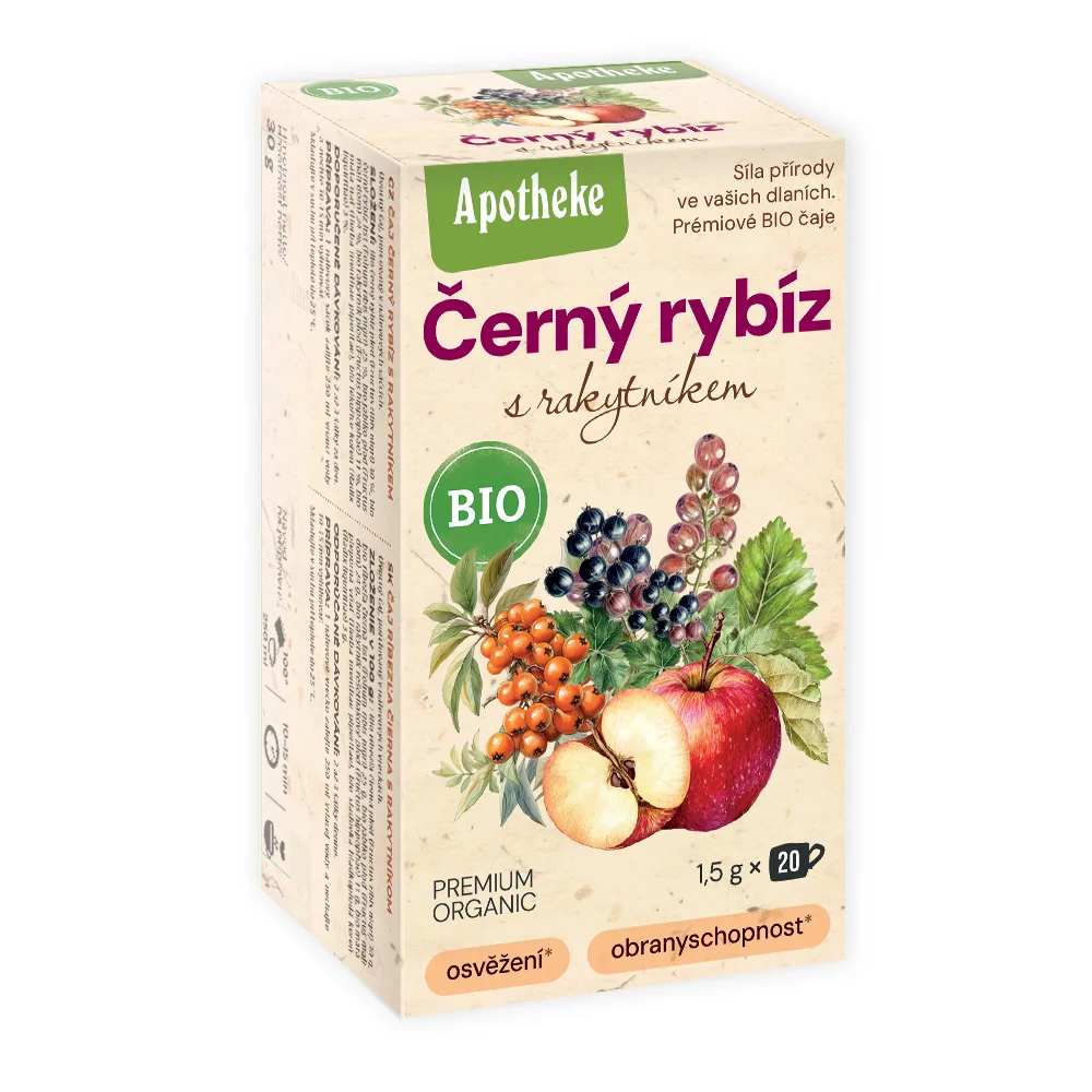 Apotheke BIO Černý rybíz s rakytníkem nálevové sáčky 20x1,5 g