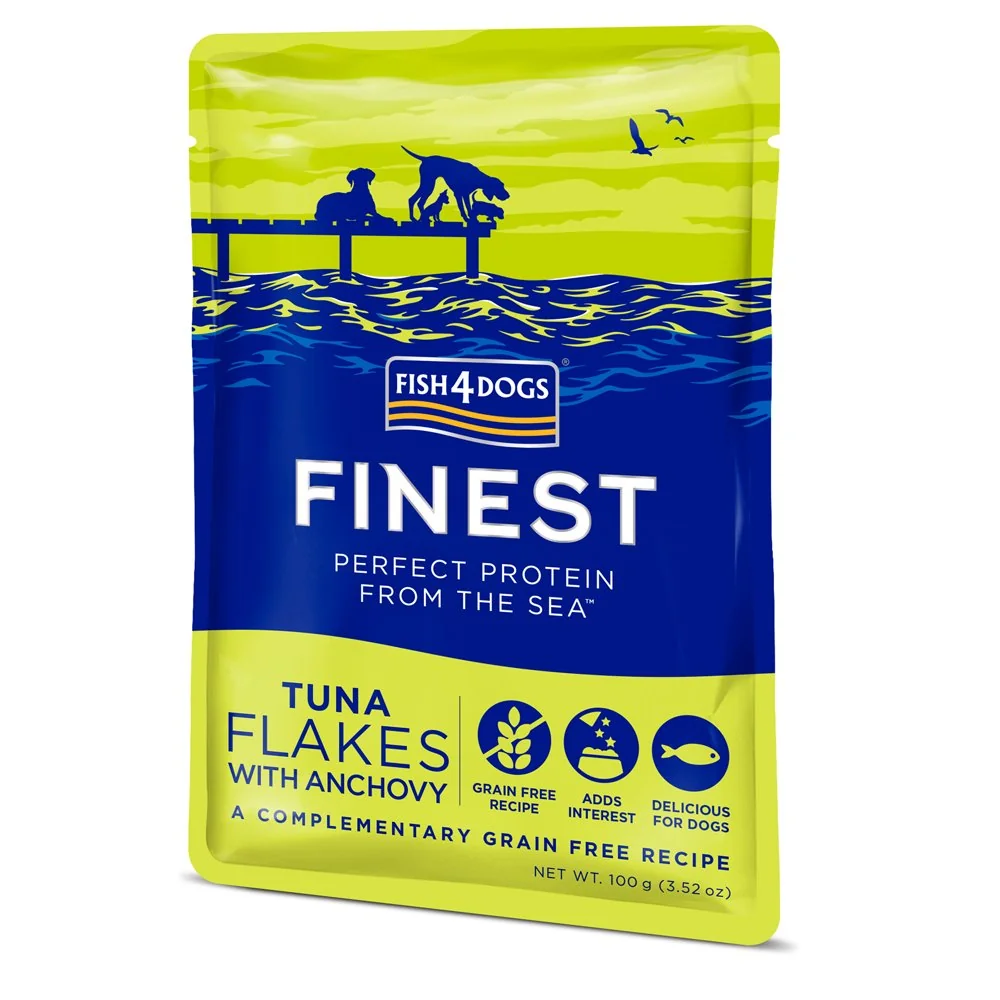 Fish4Dogs Kapsička pro psy Finest tuňákové kousky s ančovičkami 100 g