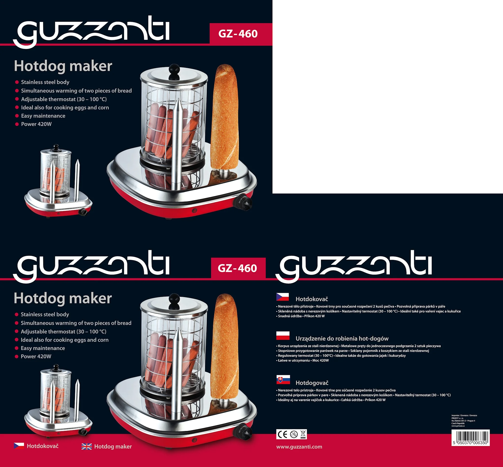 GUZZANTI Hotdogovač GZ 460