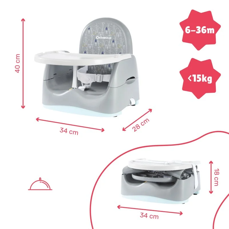 Badabulle přenosná židlička HOME & GO Bears