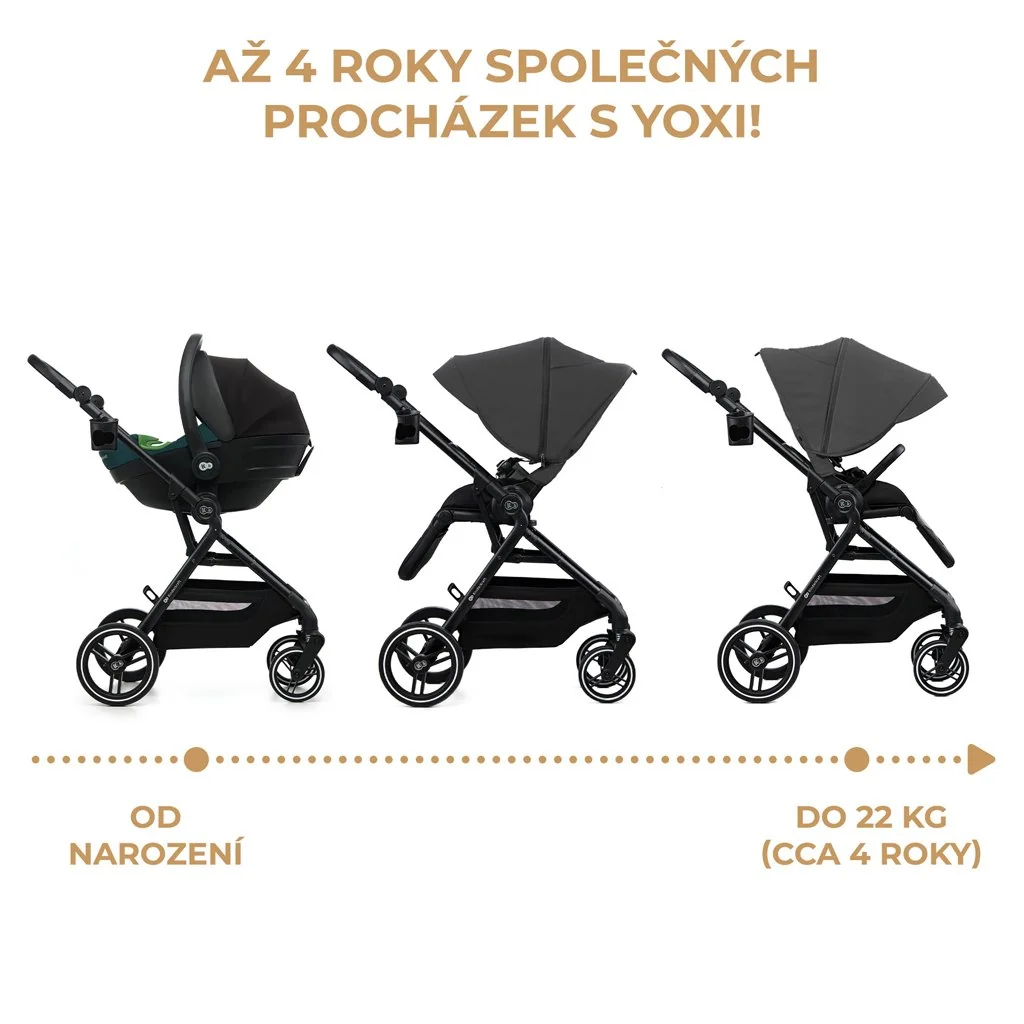 Kinderkraft select Kočárek sportovní Yoxi Moonlight Grey