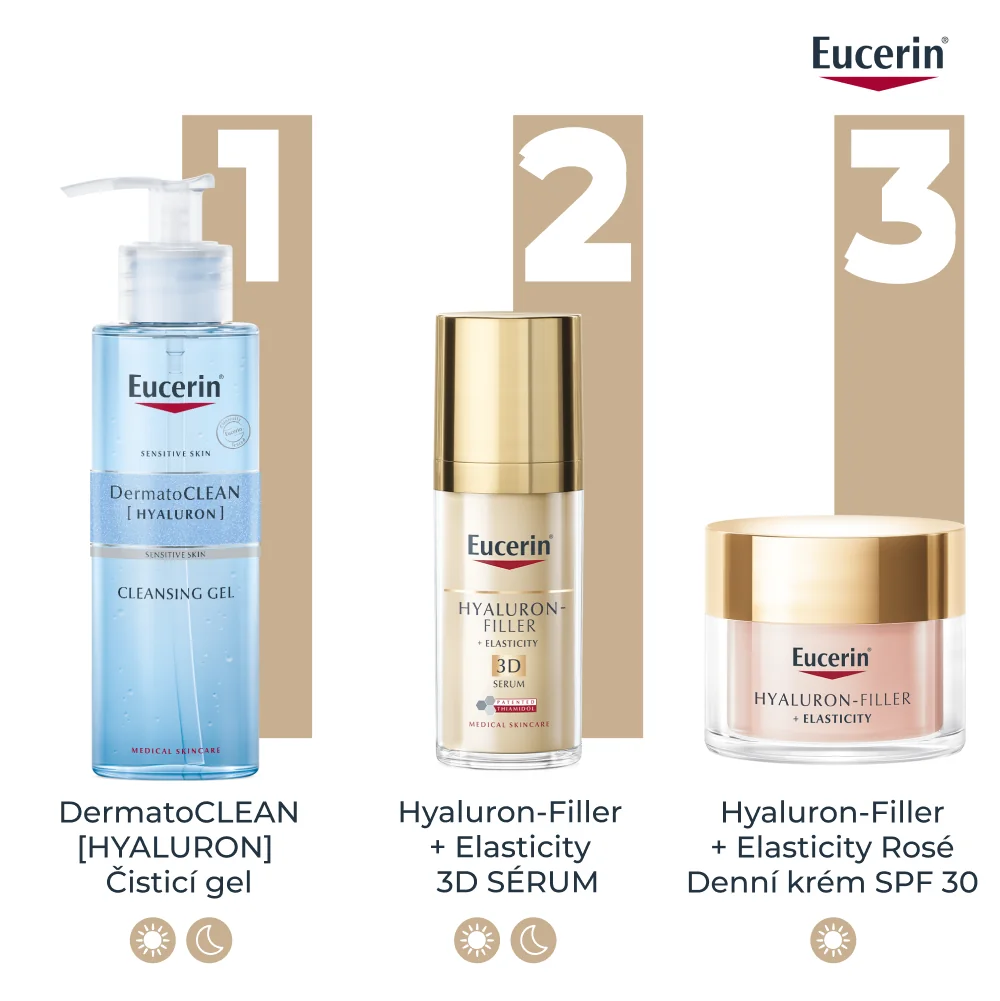 Eucerin Hyaluron-Filler + Elasticity Rosé SPF30 denní krém 50 ml náhradní náplň