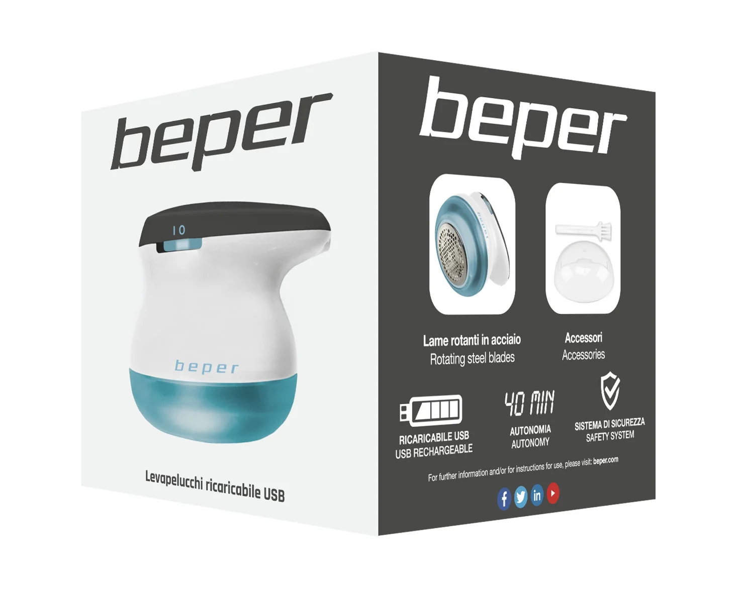 Beper 50245 USB nabíjecí odstraňovač žmolků