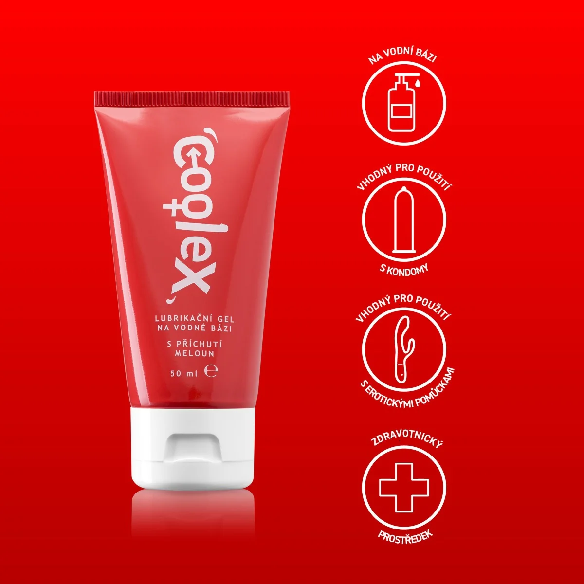 Coolex Lubrikační gel na vodní bázi meloun 50 ml tuba