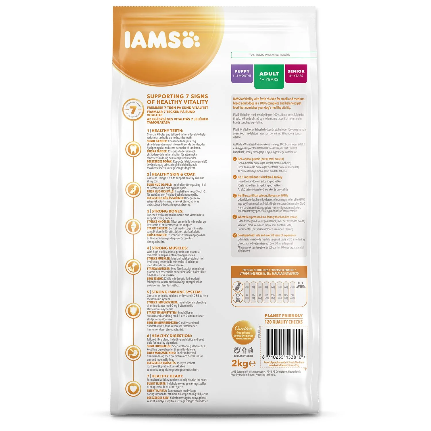 IAMS Krmivo Dog Adult Small & Medium Chicken 12kg
