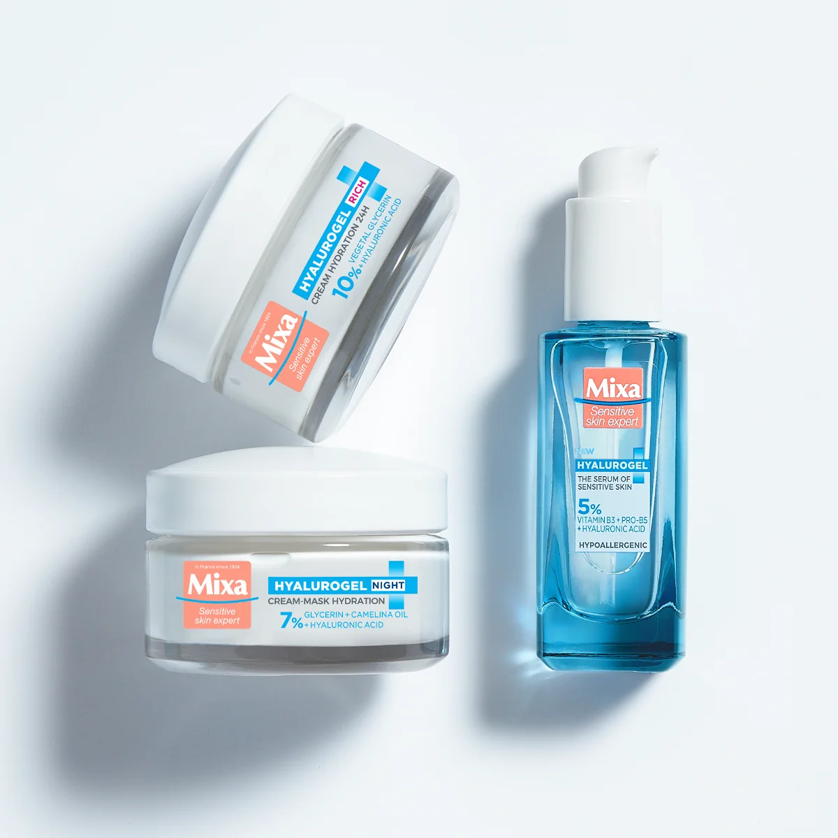 Mixa Hyalurogel Denní a noční krém duopack 2x50 ml