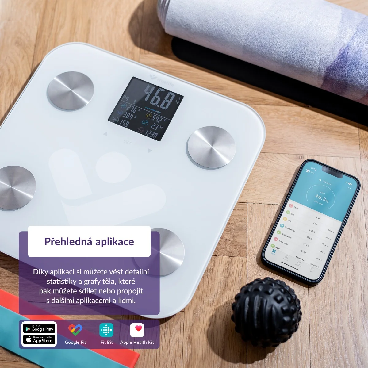 Truelife FitShape S6 BT osobní váha bílá