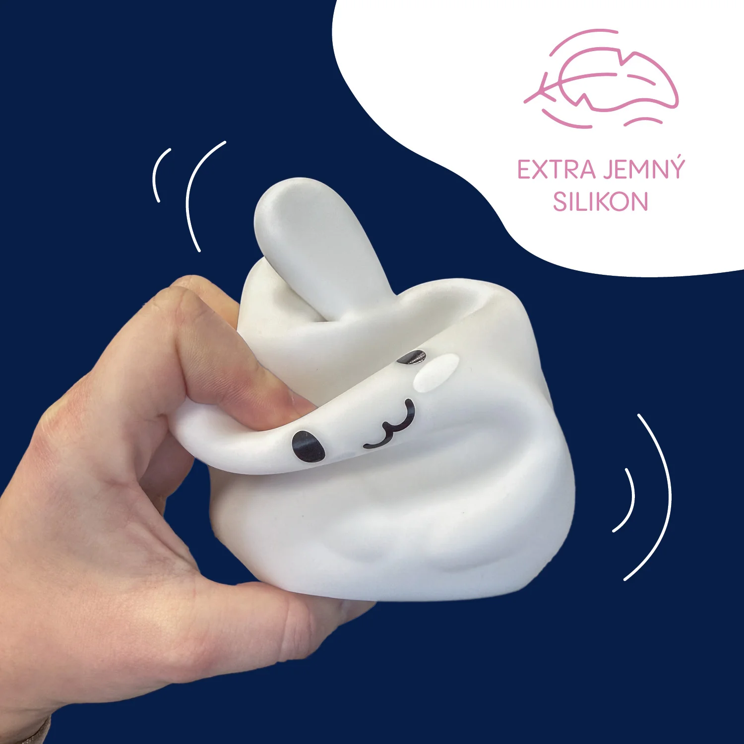 Zopa Silikonová LED noční lampička vel. M, Rabbit 1