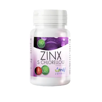 Ráj zdraví ZINX s Chlorellou 800 mg 60 tablet 