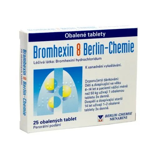 Bromhexin bc 8 Berlin-Chemie 25 tablet