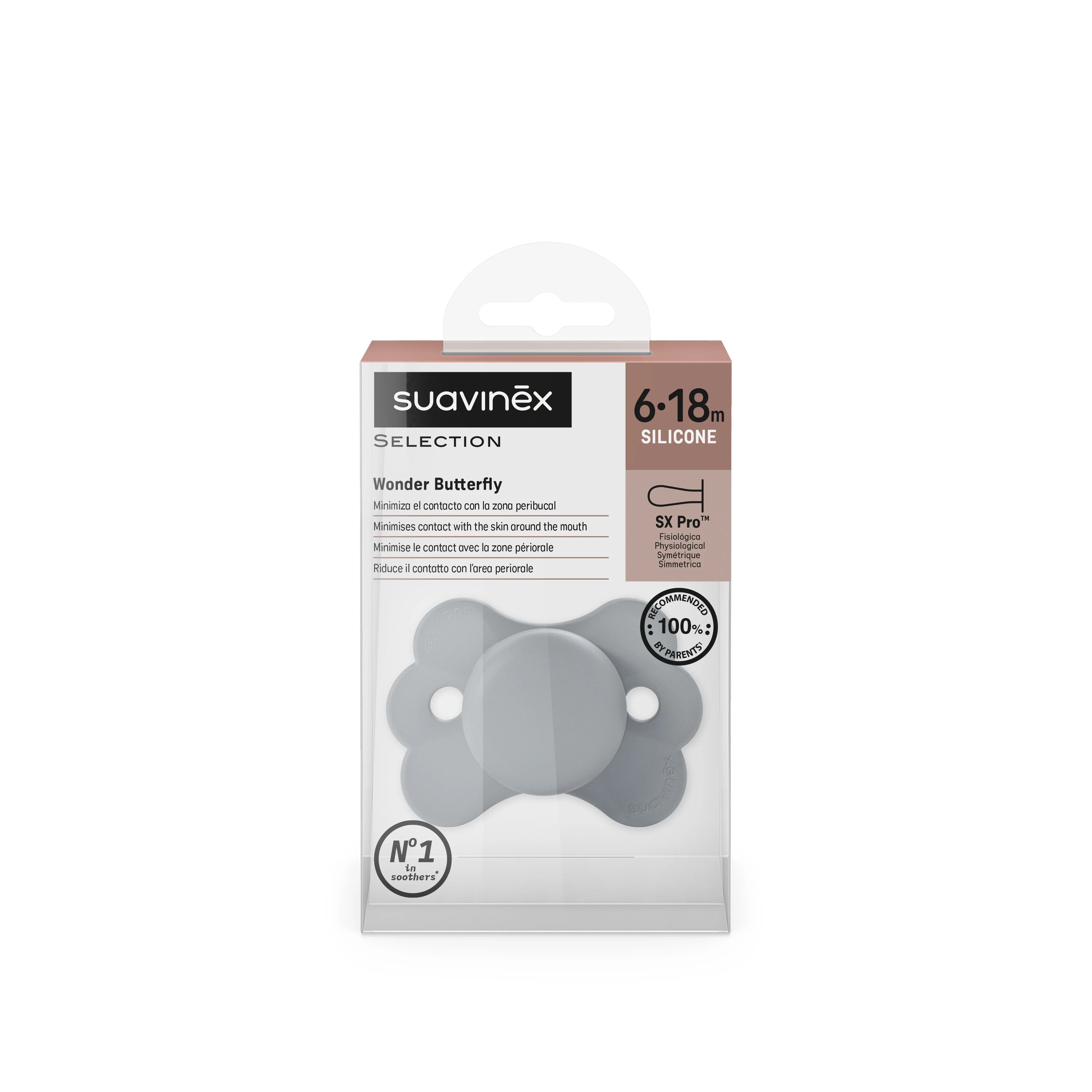 Suavinex Wonderland SX PRO Fyziologický dudlík 6-18m 1 ks modrý