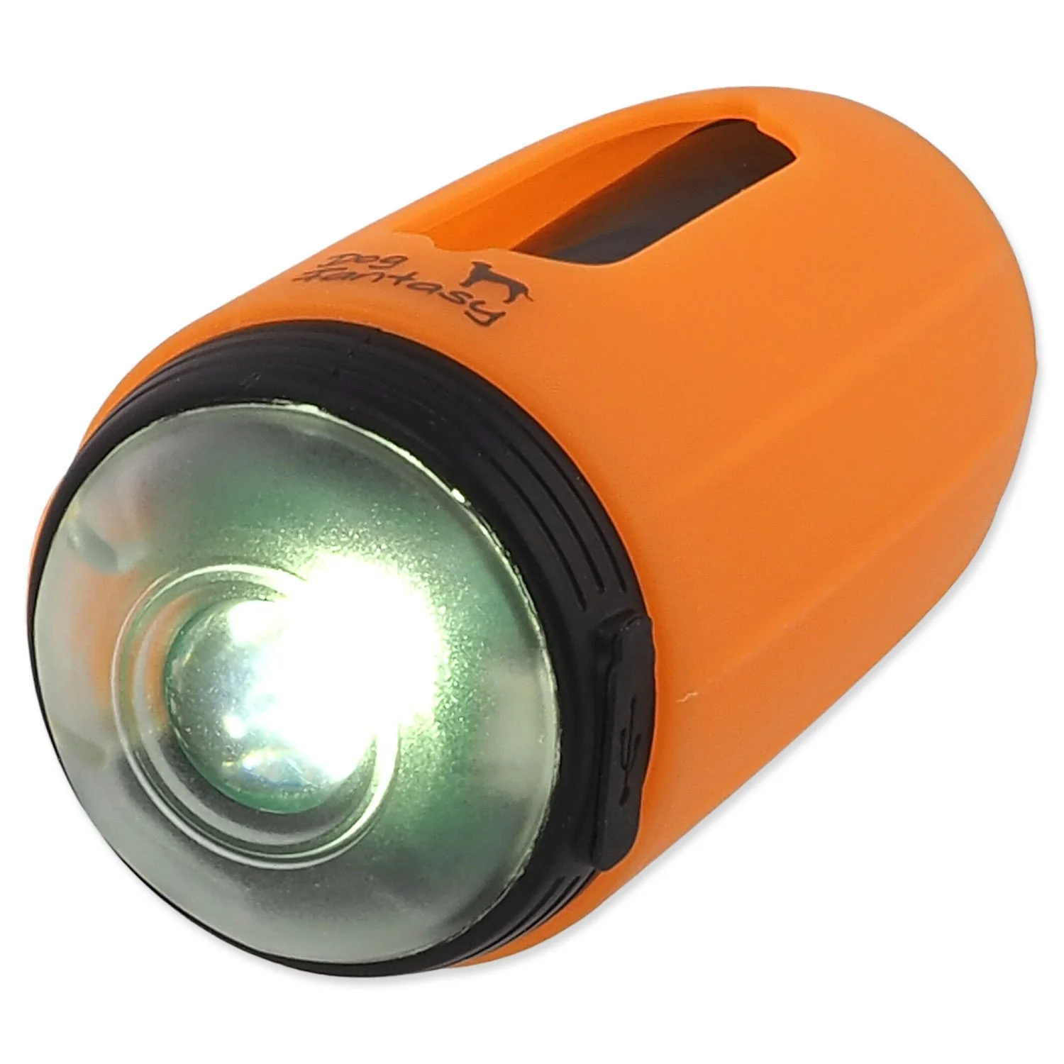 Dog Fantasy Baterka USB se sáčky na exkrementy oranžová