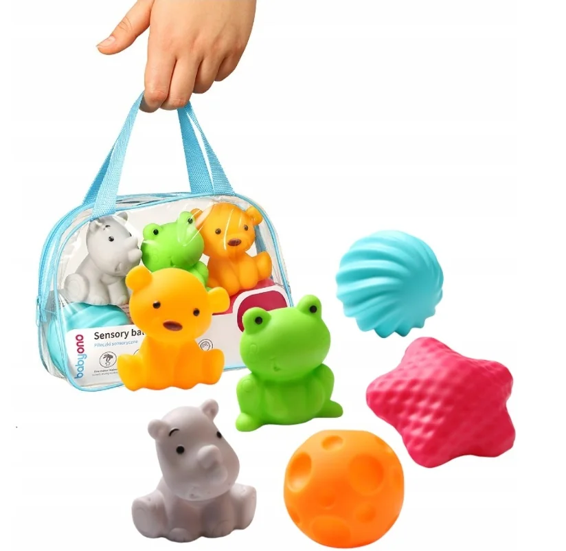 Babyono Edukační senzorické balónky, 6 ks v tašce