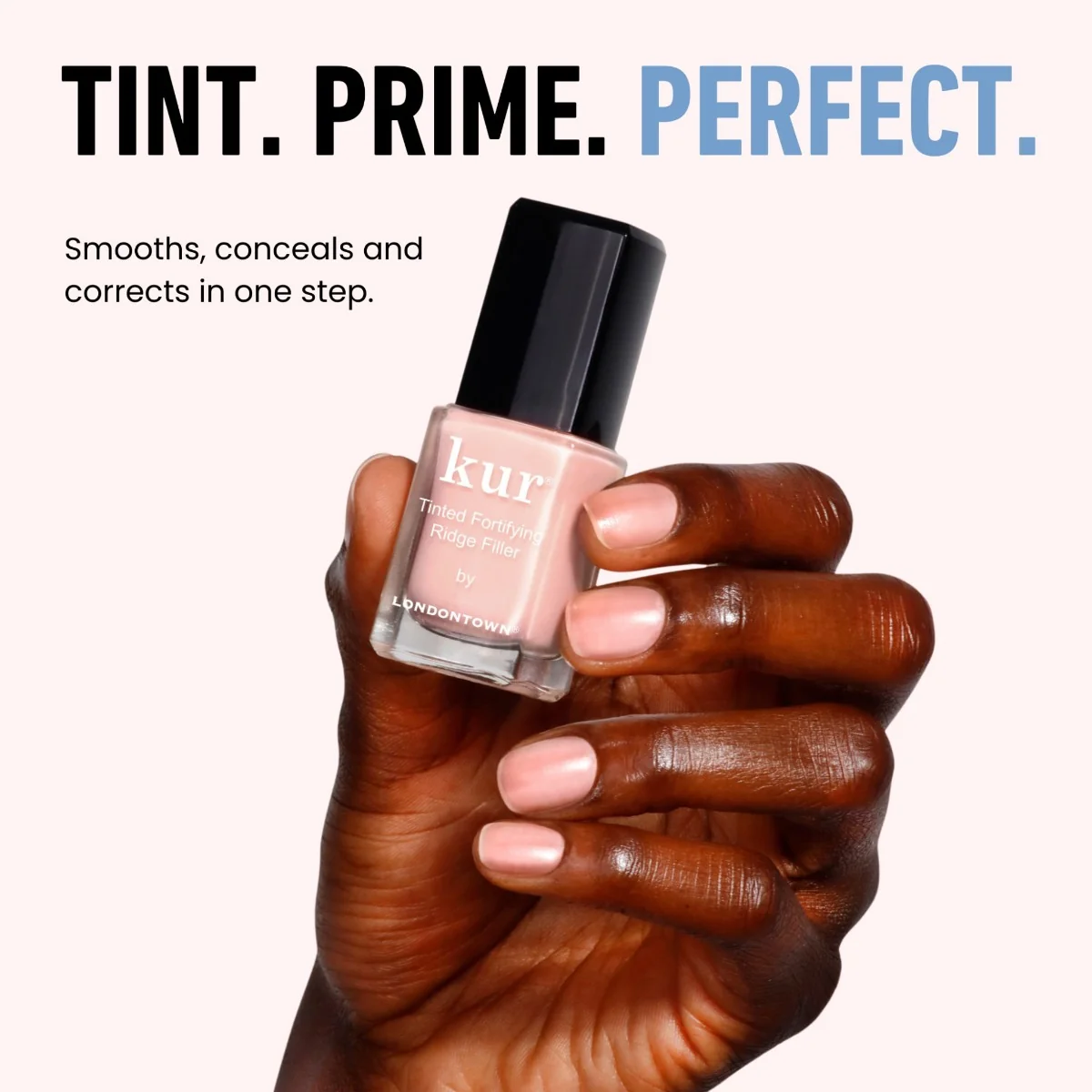 Londontown kur Tinted Ridge Filler Petal Pink tónovaný lak na nehty 12 ml