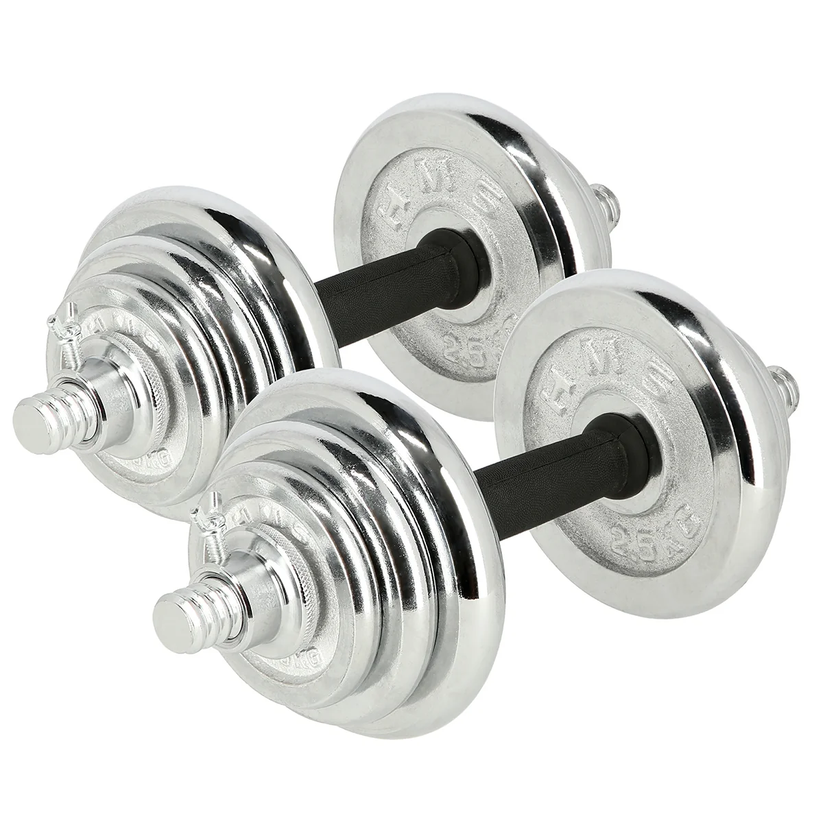 HMS Chromovaný činkový set v kufru STC21 - 21kg