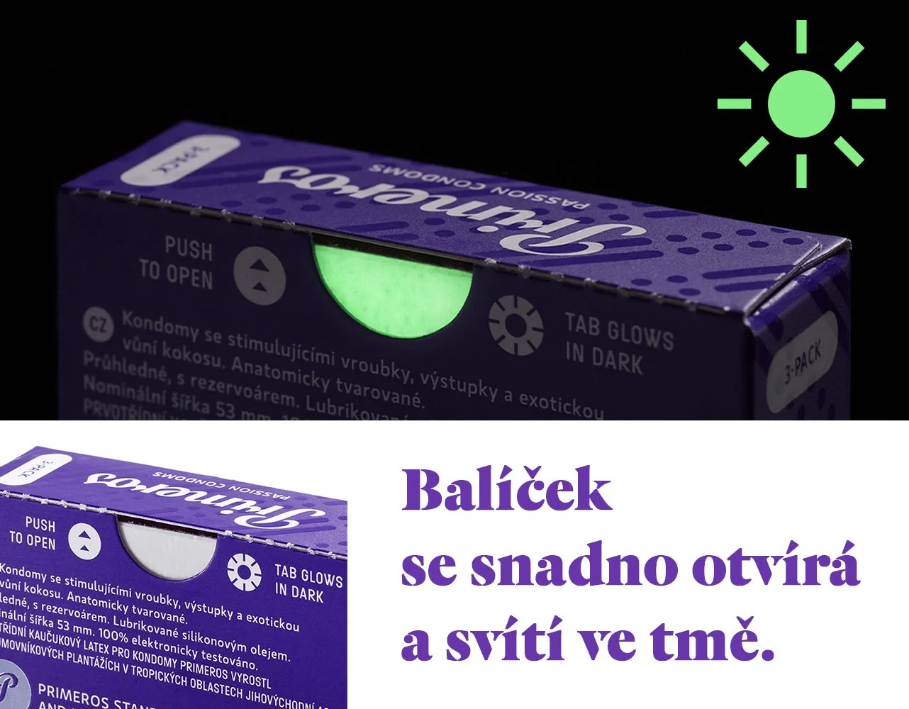 Primeros Passion kondomy s vroubky a výčnělky 12 ks
