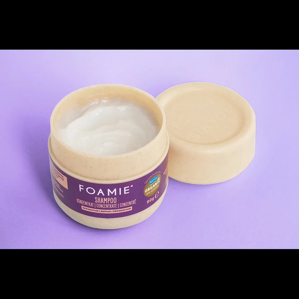 Foamie Repair Concentrate Shampoo šampon na poškozené vlasy 80 g