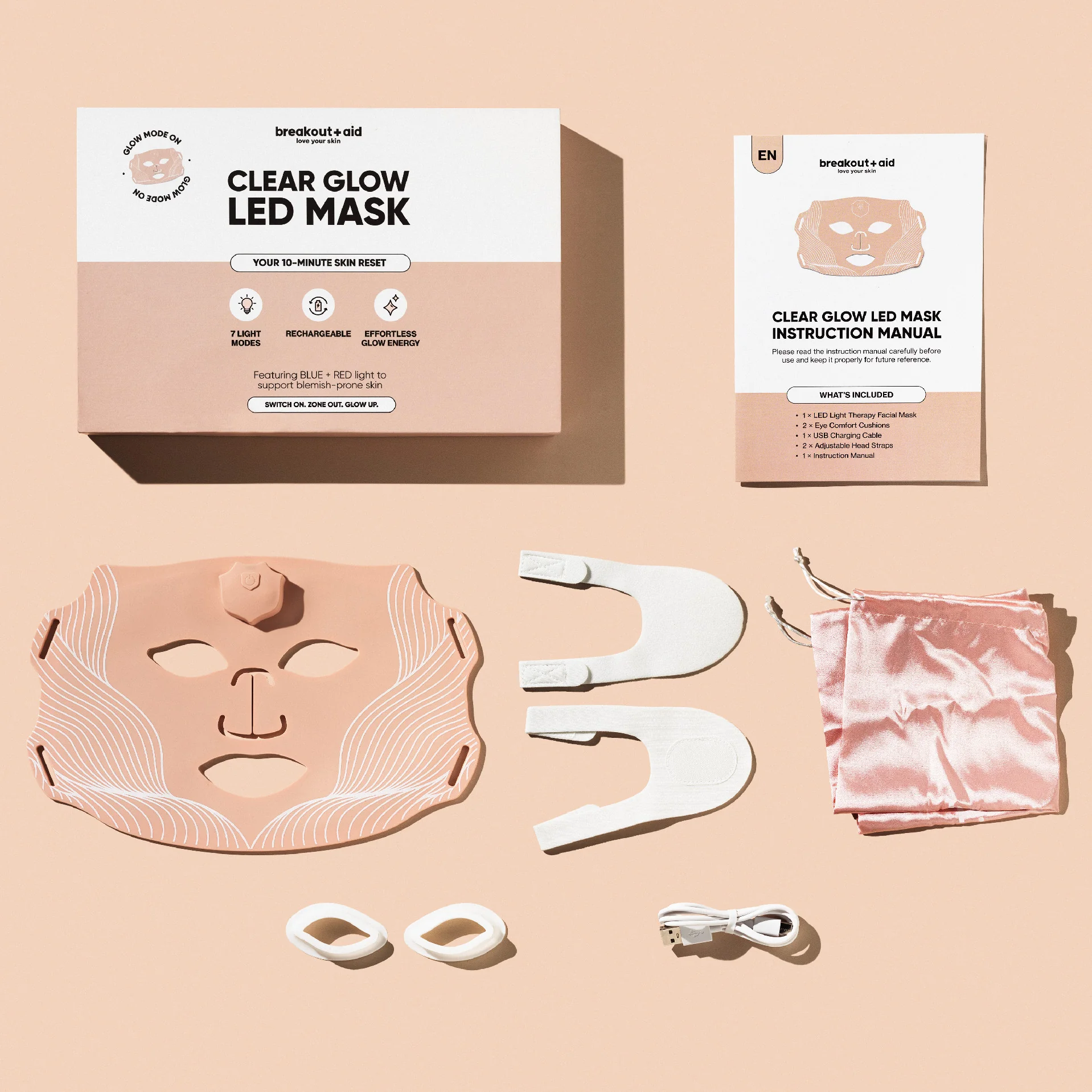Breakout + Aid Clear Glow LED maska