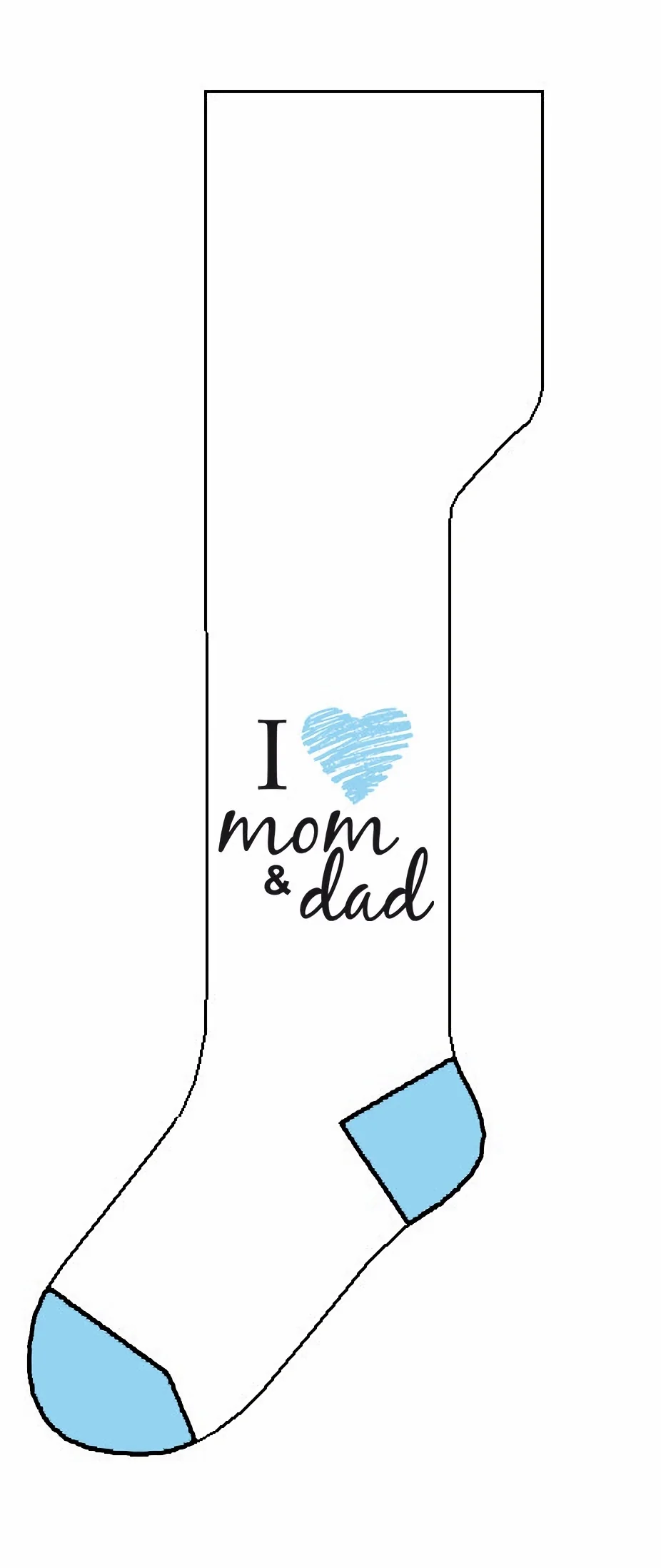 Baby Nellys Bavlněné punčocháče I love mom & dad - modré vel. 80/86