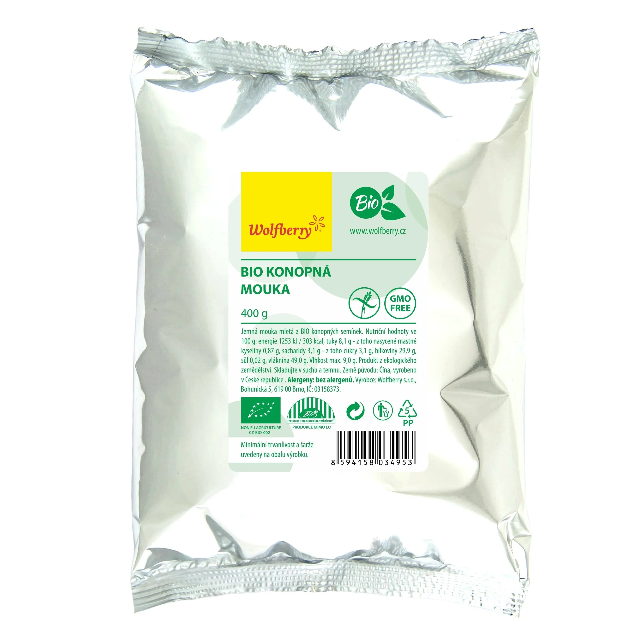 Wolfberry Konopná mouka BIO 400 g