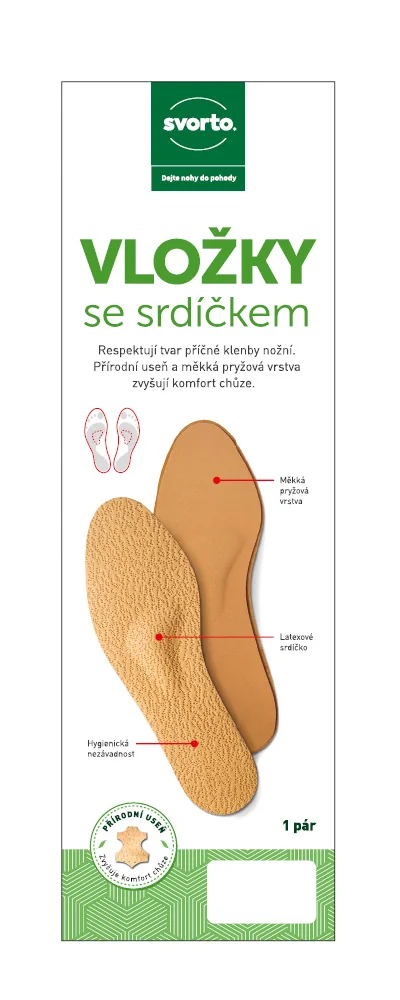 Svorto 003 Vložky se srdíčkem vel. 38 1 pár