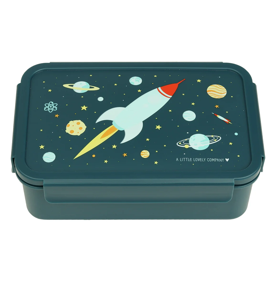A Little Lovely Company krabička na svačinu - vesmírná raketa 