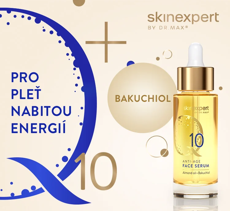 Skinexpert by Dr. Max Q10. Koenzym Q 10, akuchiol, Hydrosella TM, Kalpariane TM, + LOOK Oléoactif®