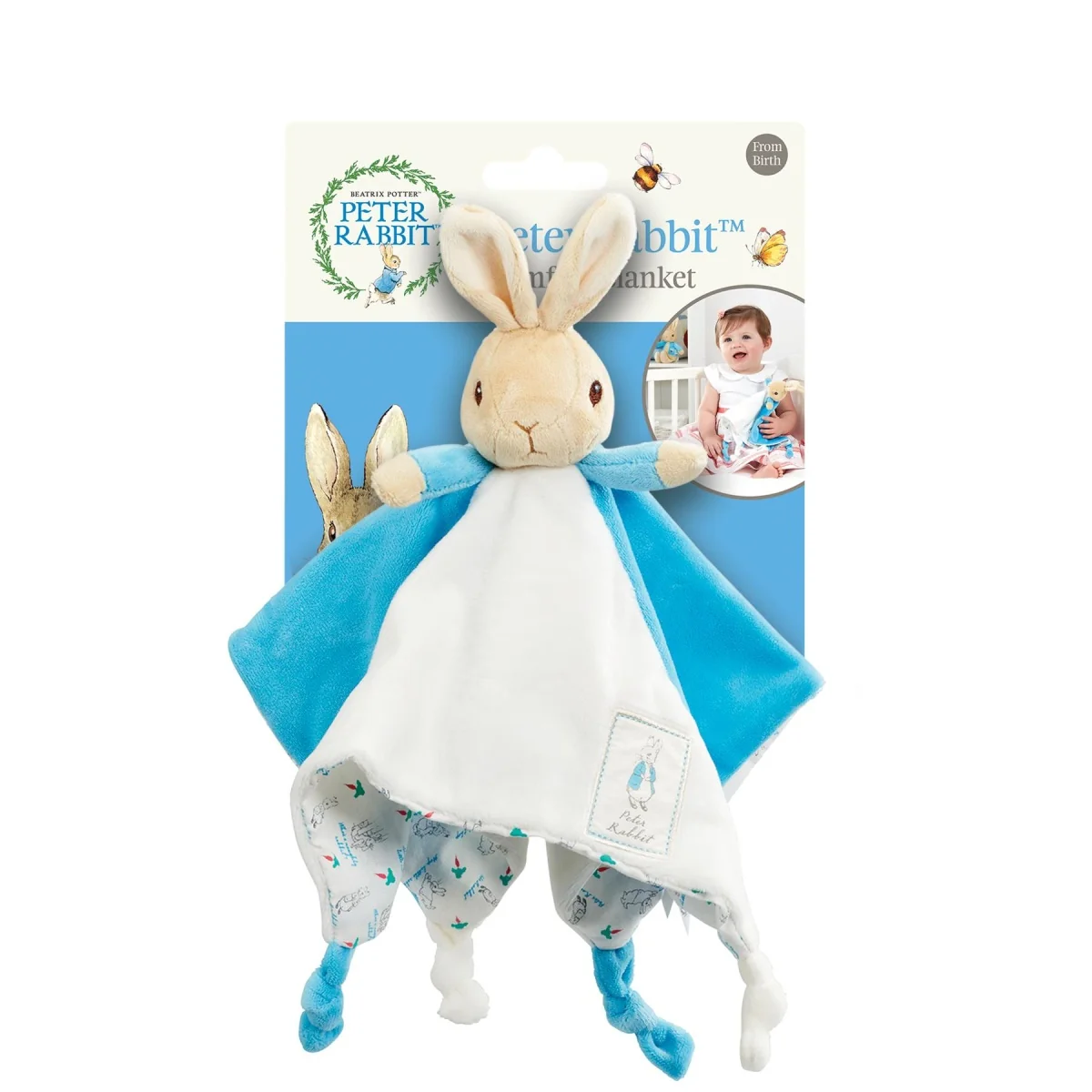Rainbow Designs Limited Plyšový muchláček králíček Flopsy modrý
