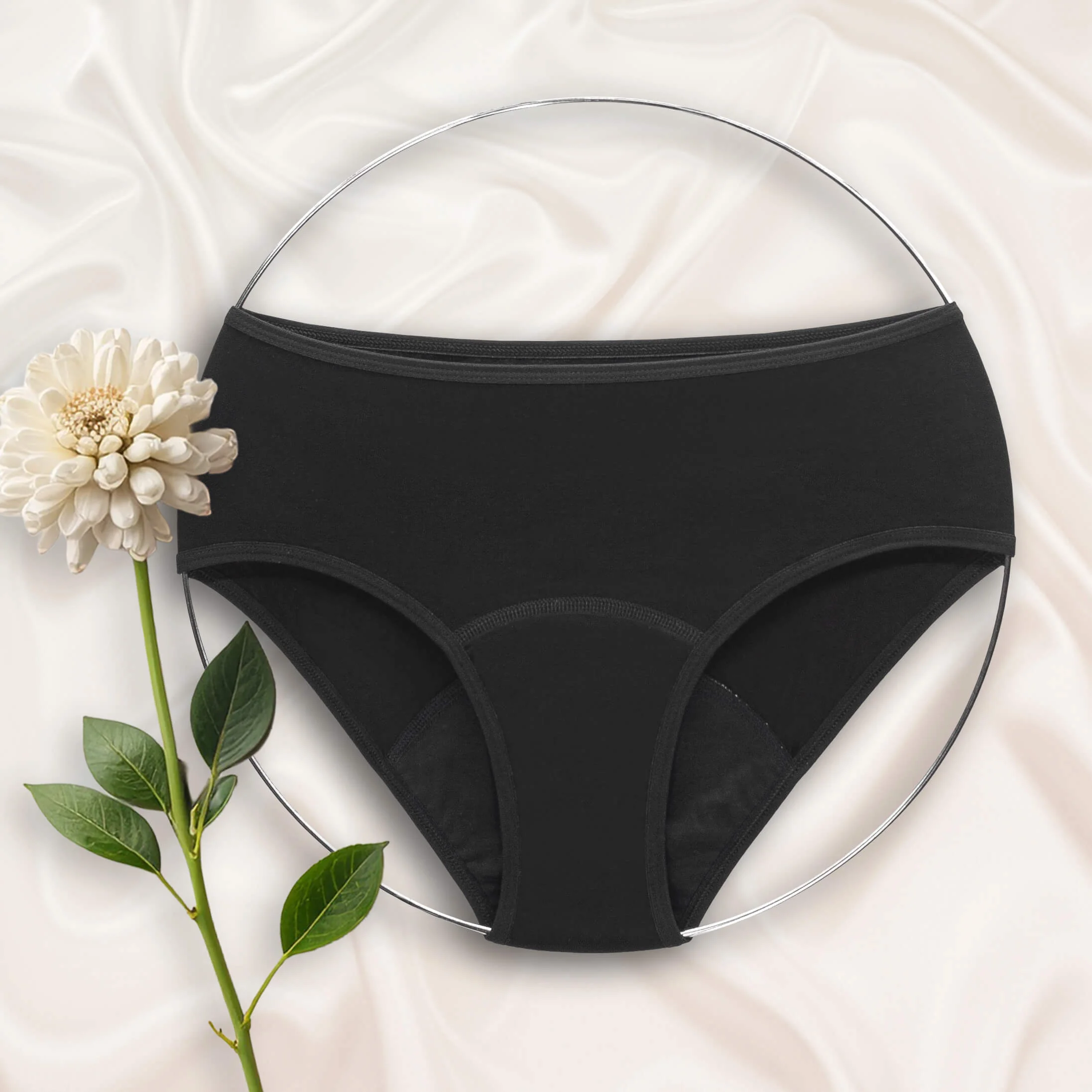 Repetky Menstruační kalhotky s merinem, vysoké, pro silnou menstruaci M