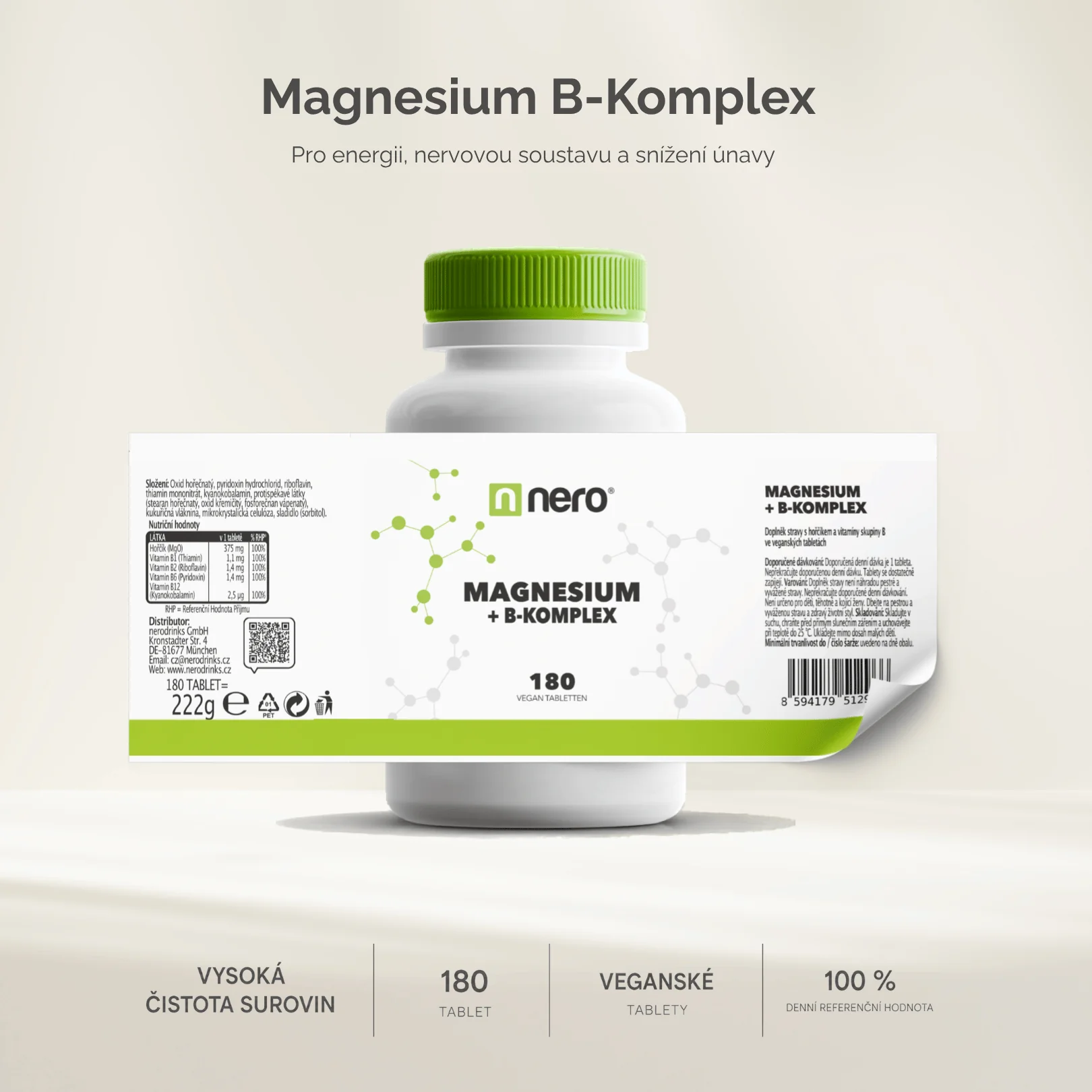 NERO Magnesium + B-Komplex 180 tablet