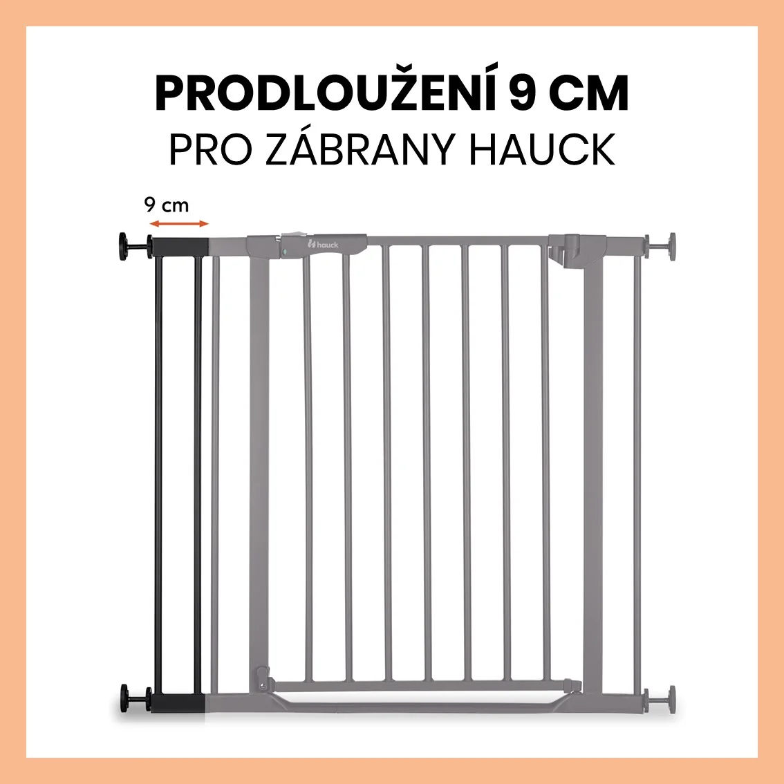 Hauck Zábrana Open N Stop 2 rozšíření o 9 cm Black
