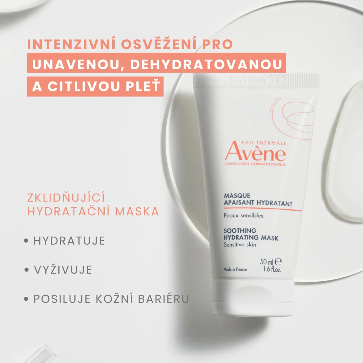 Avène Zklidňující hydratační maska 50 ml