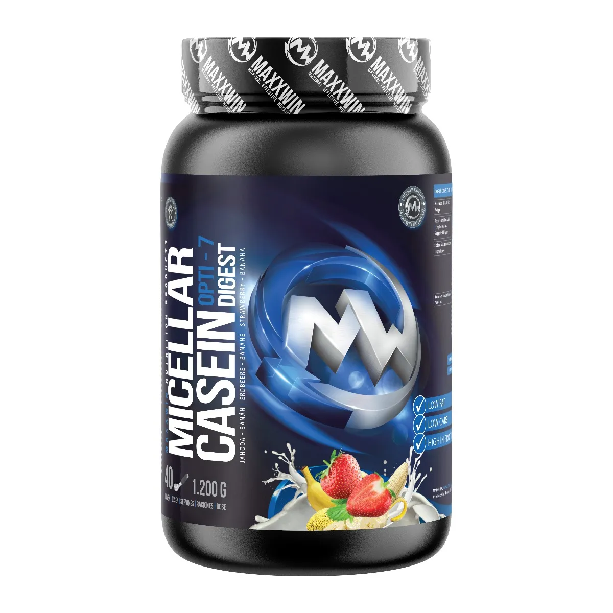 MAXXWIN MICELLAR CASEIN jahoda-banán 1200 g