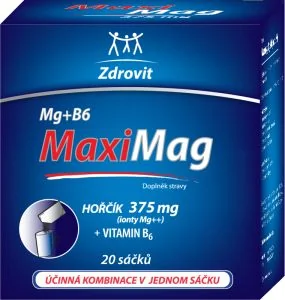 Zdrovit MaxiMag Hořčík 375 mg + B6 granulát 20 sáčků