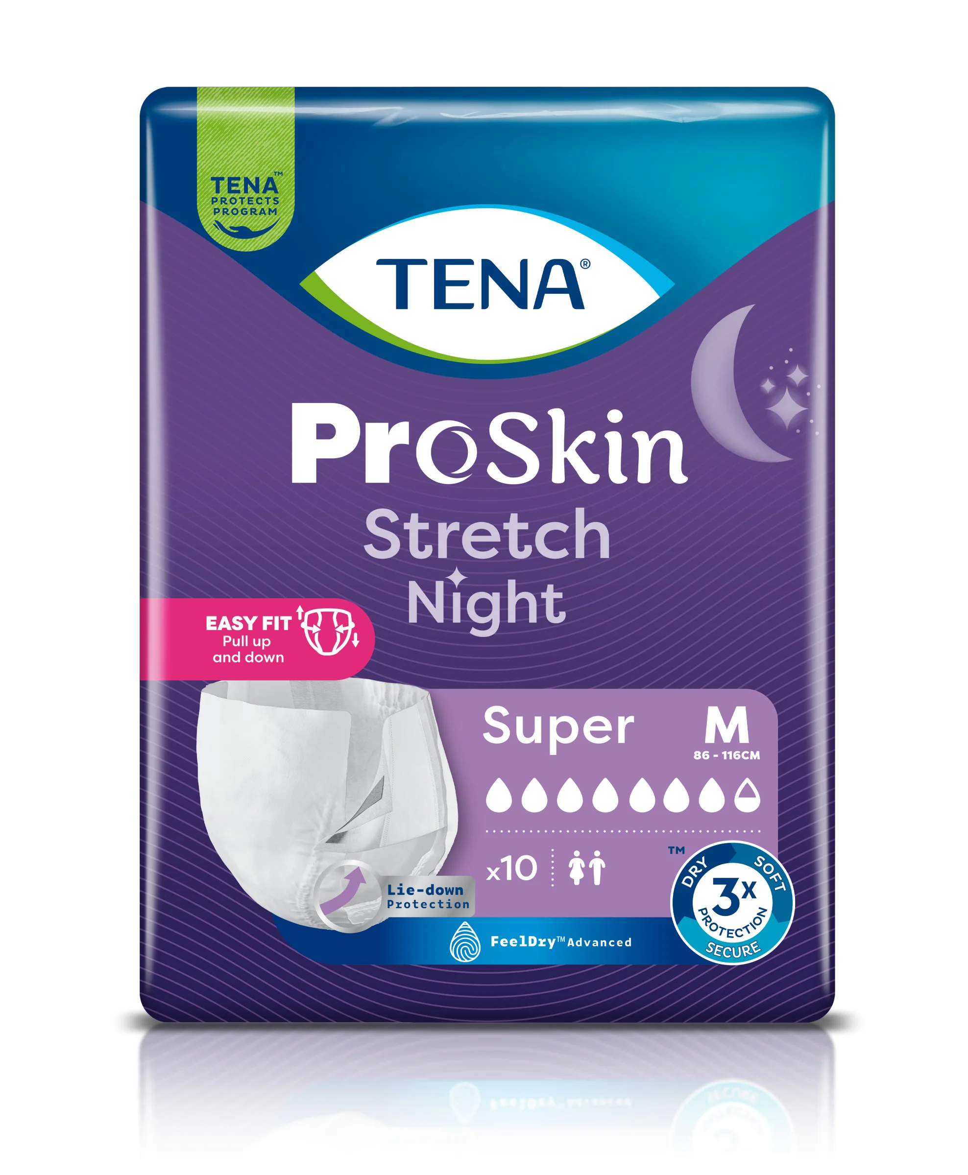 Tena Stretch Night Super vel. M inkontinenční kalhotky 10 ks