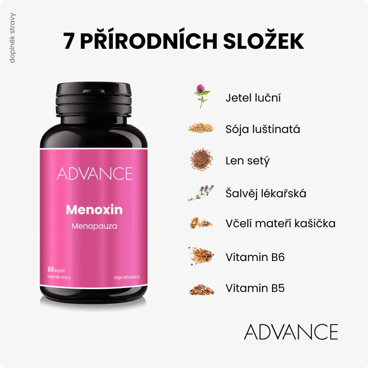 ADVANCE Menoxin menopauza 60 kapslí
