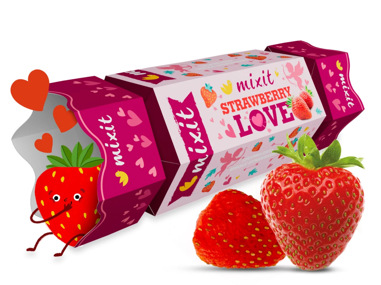 Mixit Celé křupavé jahody bonbón 40 g