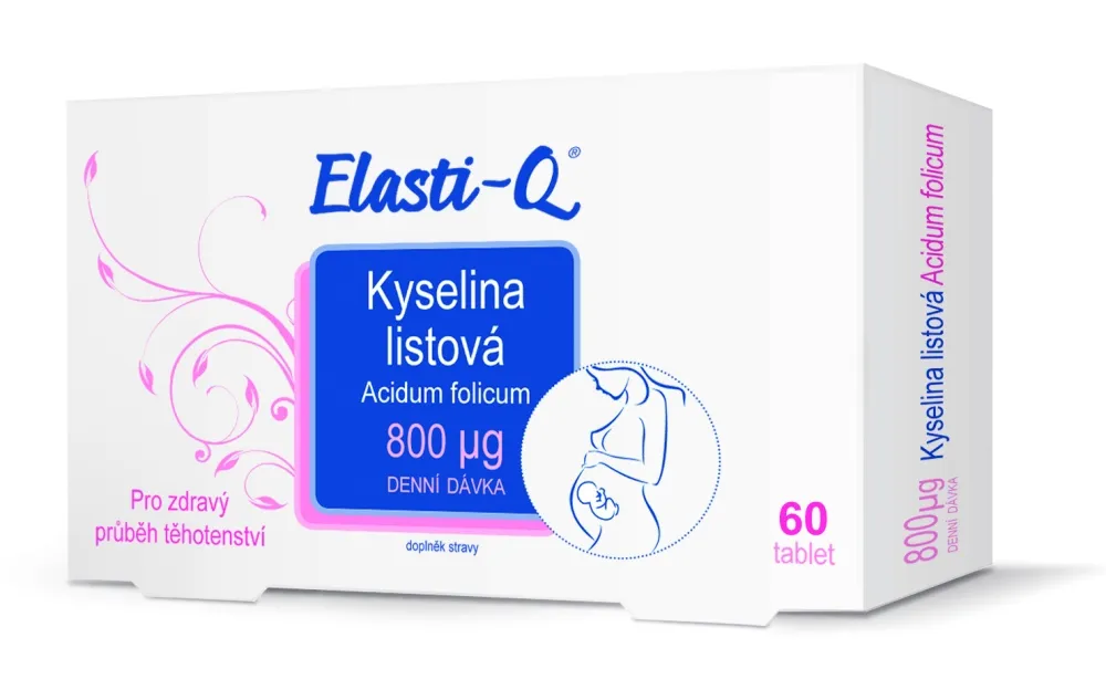 Elasti-q Kyselina listová 800 µg 60 tablet