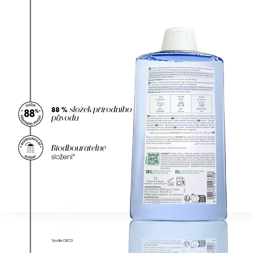 KLORANE Šampon na objem se lnem 400 ml